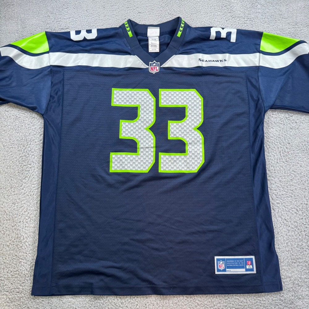 NFL Pro Line Seattle Seahawks Jamal Adams 33 Jersey Mens 2XL Navy Blue Football
